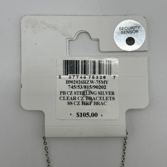 Giani Bernini Women's Sterling Silver Cubic Zirconia Heart Pendant Bracelet - Picture 5 of 6